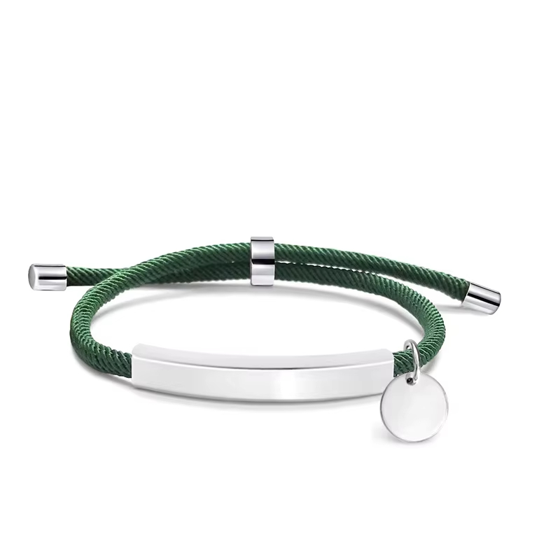 handmade fashion custom stainless steel woven braided nylon rope string bracelets adjustable blank bracelets men women jewelry handmade fashion custom stainless steel woven braided nylon rope string bracelets adjustable blank bracelets men women jewelry