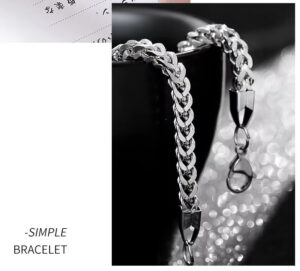 Urban Hip Hop Stainless Steel Tarnish Free Silver Cuban Link Chain Hypoallergenic Double Woven Heavy Metal Men's New Bracelet urban hip hop stainless steel tarnish free silver cuban link chain hypoallergenic double woven heavy metal men