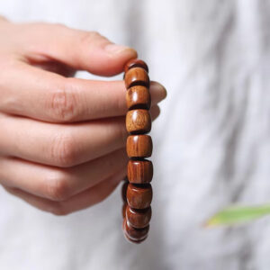 Competitively Price Wooden Bead Bracelet Attractive Luxury Gift Com Contas Smooth Fashion Durable Natural Fragrance Bracelet good fortune peanuts imitating hetian jade bracelet