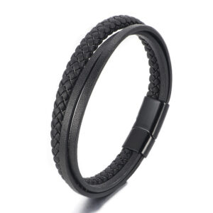 new leather bracelet men's small multi layer braided hot style handmade bracelet wholesale in stock